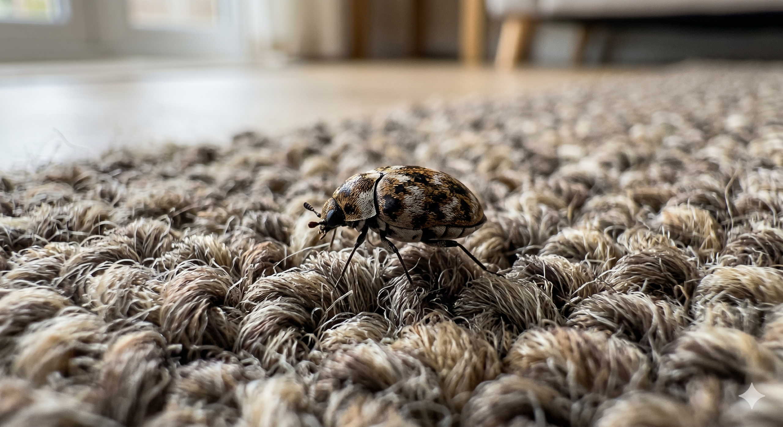 carpet beetle on a carpet